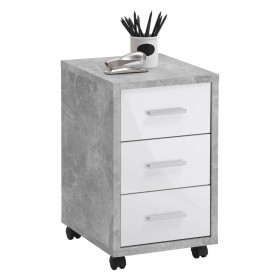 FMD Cajonera móvil color hormigón y blanco brillante von , Aktenschränke - Ref: Foro24-429441, Preis: 102,87 €, Rabatt: %