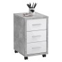 FMD Cajonera móvil color hormigón y blanco brillante von , Aktenschränke - Ref: Foro24-429441, Preis: 102,87 €, Rabatt: %