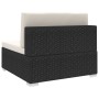 Asiento seccional central y cojines 1 ud ratán sintético negro von , Modulare Sofas für den Außenbereich - Ref: Foro24-46794,...