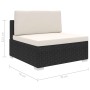Asiento seccional central y cojines 1 ud ratán sintético negro von , Modulare Sofas für den Außenbereich - Ref: Foro24-46794,...