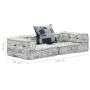 Puf modular de 2 plazas tela gris claro von , Kissen für Stühle und Sofas - Ref: Foro24-249407, Preis: 183,81 €, Rabatt: %