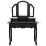 Set de tocador y taburete madera paulownia negro 100x40x146 cm de , Tocadores para dormitorios - Ref: Foro24-289324, Precio: ...