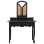 Set de tocador y taburete madera paulownia negro 100x40x146 cm de , Tocadores para dormitorios - Ref: Foro24-289324, Precio: ...
