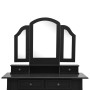 Set de tocador y taburete madera paulownia negro 100x40x146 cm de , Tocadores para dormitorios - Ref: Foro24-289324, Precio: ...