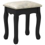 Set de tocador y taburete madera paulownia negro 100x40x146 cm de , Tocadores para dormitorios - Ref: Foro24-289324, Precio: ...
