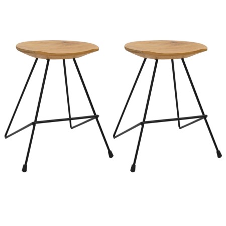 Taburetes de cocina 2 unidades madera de teca maciza von , Klapphocker und Stühle - Ref: Foro24-285202, Preis: 117,26 €, Raba...