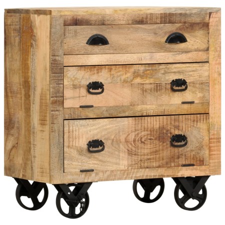 Aparador con ruedas de madera maciza de mango 70x40x75 cm | Foro24.es | Tu tienda online para hogar, jardín y más Foro24.es