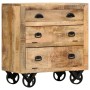 Aparador con ruedas de madera maciza de mango 70x40x75 cm | Foro24.es | Tu tienda online para hogar, jardín y más Foro24.es