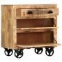 Aparador con ruedas de madera maciza de mango 70x40x75 cm | Foro24.es | Tu tienda online para hogar, jardín y más Foro24.es