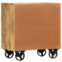 Aparador con ruedas de madera maciza de mango 70x40x75 cm | Foro24.es | Tu tienda online para hogar, jardín y más Foro24.es