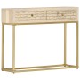 Mesa consola de madera maciza de mango dorado 90x30x75 cm by , Sideboards - Ref: Foro24-286505, Price: 183,19 €, Discount: %