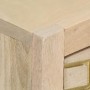 Mesa consola de madera maciza de mango dorado 90x30x75 cm by , Sideboards - Ref: Foro24-286505, Price: 183,19 €, Discount: %