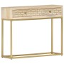Mesa consola de madera maciza de mango dorado 90x30x75 cm by , Sideboards - Ref: Foro24-286505, Price: 183,19 €, Discount: %