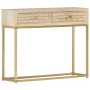 Mesa consola de madera maciza de mango dorado 90x30x75 cm by , Sideboards - Ref: Foro24-286505, Price: 183,19 €, Discount: %