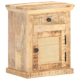 Mesita de noche madera maciza mango y caña natural 40x30x50 cm von , Nachttische - Ref: Foro24-289088, Preis: 91,80 €, Rabatt: %