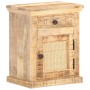 Mesita de noche madera maciza mango y caña natural 40x30x50 cm von , Nachttische - Ref: Foro24-289088, Preis: 91,80 €, Rabatt: %