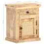 Mesita de noche madera maciza mango y caña natural 40x30x50 cm von , Nachttische - Ref: Foro24-289088, Preis: 91,80 €, Rabatt: %