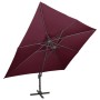 Sombrilla jardín voladiza cubierta doble rojo burdeos 400x300cm by , Umbrellas - Ref: Foro24-312381, Price: 372,20 €, Discoun...