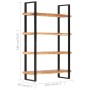 Estantería de 4 niveles madera maciza de acacia 120x40x180 cm von , Bücherregale und Regale - Ref: Foro24-321065, Preis: 429,...