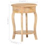 Mesa auxiliar de madera maciza de mango 37x37x61 cm by , Side tables - Ref: Foro24-321789, Price: 131,33 €, Discount: %