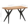 Mesa de comedor de madera maciza de acacia 120x60x76 cm von , Küchen- und Esstische - Ref: Foro24-323559, Preis: 241,19 €, Ra...