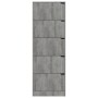 Zapatero 5 puertas madera ingeniería gris hormigón 59x24x167 cm by , Shoe racks and shoe organizers - Ref: Foro24-338140, Pri...