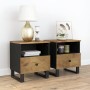 Mesitas de noche 2 uds madera maciza mango madera contrachapada by , Nightstands - Ref: Foro24-350655, Price: 120,35 €, Disco...