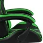 Silla gaming con reposapiés cuero sintético negro y verde de vidaXL, Sillas de oficina - Ref: Foro24-20529, Precio: 127,50 €,...
