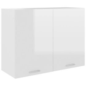 Glänzend weißer hängender Küchenschrank aus Holzwerkstoff von vidaXL, Küchenschränke - Ref: Foro24-801281, Preis: 105,77 €, R...
