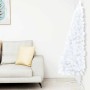 Medio árbol de Navidad con luces y bolas blanco 240 cm by , Christmas trees - Ref: Foro24-3077486, Price: 87,05 €, Discount: %