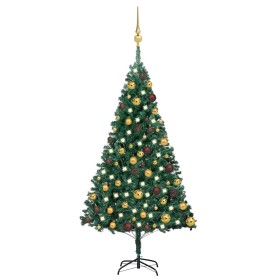 Árbol de Navidad preiluminado con luces y bolas verde 120 cm von , Weihnachtsbäume - Ref: Foro24-3077534, Preis: 53,78 €, Rab...
