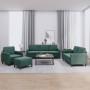Juego de sofás 4 piezas terciopelo verde oscuro by , Sofas - Ref: Foro24-3201946, Price: 790,54 €, Discount: %