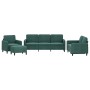 Juego de sofás 4 piezas terciopelo verde oscuro by , Sofas - Ref: Foro24-3201946, Price: 790,54 €, Discount: %