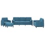 Juego de sofás con cojines 4 piezas terciopelo azul von , Sofas - Ref: Foro24-3201973, Preis: 798,25 €, Rabatt: %