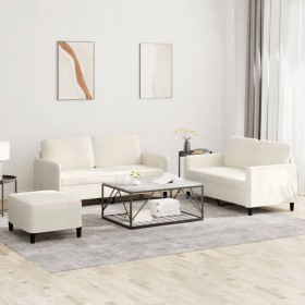 Juego de sofás 3 piezas terciopelo crema von , Sofas - Ref: Foro24-3201992, Preis: 547,34 €, Rabatt: %
