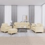 Juego de sofás con cojines 4 piezas tela crema von , Sofas - Ref: Foro24-3202080, Preis: 682,61 €, Rabatt: %