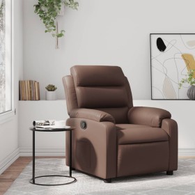 Sillón reclinable de cuero sintético marrón by , Armchairs - Ref: Foro24-373488, Price: 225,10 €, Discount: %
