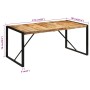 Mesa de comedor madera maciza de mango sin tratar 175x90x76 cm by , Kitchen and dining tables - Ref: Foro24-351691, Price: 23...