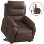 Sillón reclinable elevable cuero sintético marrón by , Armchairs - Ref: Foro24-3205044, Price: 283,55 €, Discount: %