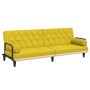 Sofá cama con reposabrazos tela amarillo claro von , Sofas - Ref: Foro24-351941, Preis: 265,87 €, Rabatt: %