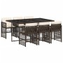 Set comedor de jardín 7 pzas con cojines ratán sintético marrón von , Gartensets - Ref: Foro24-3210909, Preis: 409,73 €, Raba...
