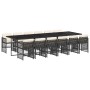 Set comedor de jardín con cojines 13 pzas ratán sintético negro by , Garden sets - Ref: Foro24-3210942, Price: 824,71 €, Disc...