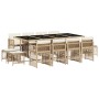 Set comedor de jardín con cojines 13 pzas ratán sintético beige von , Gartensets - Ref: Foro24-3210982, Preis: 717,12 €, Raba...