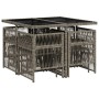 Set comedor jardín 9 pzas y cojines ratán sintético gris von , Gartensets - Ref: Foro24-3210956, Preis: 369,58 €, Rabatt: %