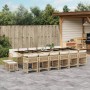 Set comedor de jardín 17 pzas con cojines ratán sintético beige von , Gartensets - Ref: Foro24-3211726, Preis: 978,38 €, Raba...