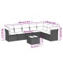 Set sofás de jardín 8 piezas y cojines ratán sintético marrón by , Garden sets - Ref: Foro24-3217753, Price: 509,10 €, Discou...