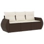 Set sofás de jardín 3 piezas y cojines ratán sintético marrón by , Garden sets - Ref: Foro24-3221062, Price: 225,41 €, Discou...