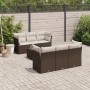 Juego de sofás de jardín 7 piezas con cojines ratán PE marrón by , Garden sets - Ref: Foro24-3217263, Price: 436,54 €, Discou...