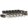 Set comedor de jardín 17 pzas y cojines ratán sintético gris von , Gartensets - Ref: Foro24-3211364, Preis: 868,45 €, Rabatt: %