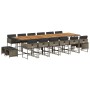 Set comedor de jardín 17 pzas y cojines ratán sintético gris de , Conjuntos de jardín - Ref: Foro24-3211370, Precio: 969,20 €...